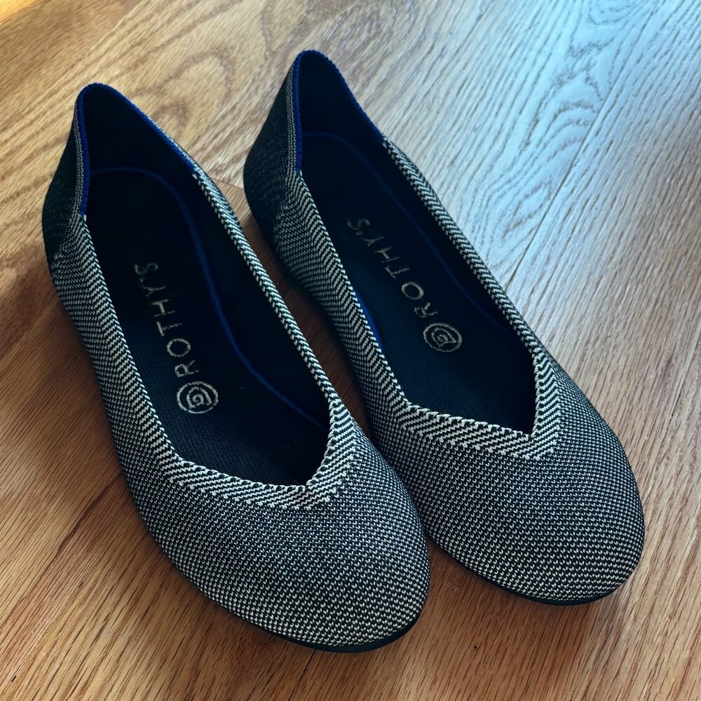 Rothy's Black & White Patterned Flat